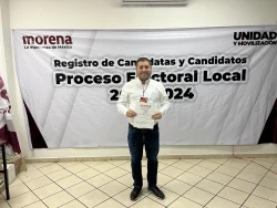 Se registra José Paz López Elenes como candidato a la alcaldía de Badiraguato por MORENA