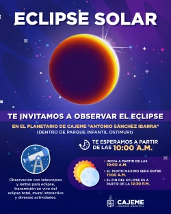 Tendrá Planetario de Cajeme actividades por Eclipse de Sol