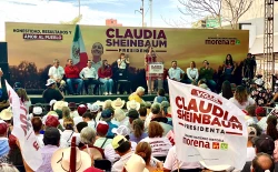 Miles de personas reciben a Claudia Sheinbaum en Culiacán