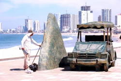 Inicia rehabilitación del monumento a la Pulmonía que se ubica sobre el malecón de Mazatlán