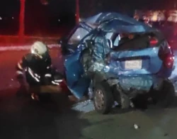 Un adulto y dos menores de edad resultan con lesiones tras accidente automovilístico en Culiacán