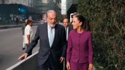 Carlos Slim contento con triunfo de Sheinbaum