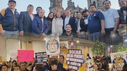 Llega la UAS con dos contingentes al Zócalo en la CDMX