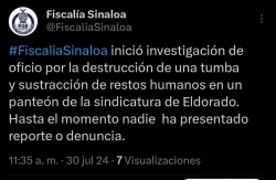 Fiscalía General de Sinaloa abre carpeta de investigación por caso Dámaso López