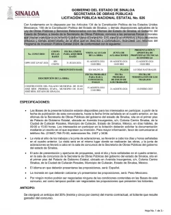 Convoca el Gobierno de Sinaloa a constructoras