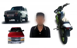Policías Estatales aseguran a un civil y recuperan tres vehículos en Culiacán