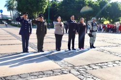 Realizan izamiento de bandera a toda asta en Culiacán