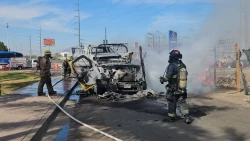 Logra escapar a "levantón" pero le queman la camioneta