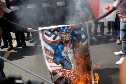 Protestas en Ciudad de Panamá por la visita del Secretario de Estado de Estados Unidos