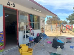 Vandalizan salón de clases en kínder “Alejandrina Vázquez" de la colonia Villa Bonita de Ciudad Obregón