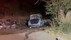 Encuentran persona calcinada dentro de vehículo incendiado en Culiacán
