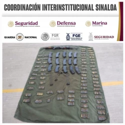 Grupo Interinstitucional recupera un arma, cargadores y cartuchos en Escuinapa
