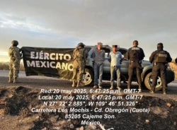 Operativo conjunto en Cajeme deja tres detenidos, vehículos robados y droga asegurada
