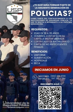 Anuncia Gobierno de Sonora convocatoria para Policía Preventivo