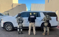 FGJES asegura vehículo robado, arma de fuego y droga en operativo conjunto en Ciudad Obregón