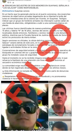 FGJES desmiente rumores sobre secuestros de menores en Hermosillo y Guaymas