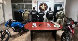Aseguran armamento, droga y motocicletas en cateo coordinado en Ciudad Obregón