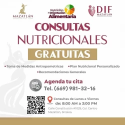 ¿Ocupas una consulta nutricional? El Sistema DIF las ofrece de manera gratuita