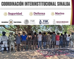 En Elota, Grupo Interinstitucional detiene a 12 personas