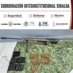 Grupo Interinstitucional asegura armas largas, granadas, municiones y equipo táctico en San Ignacio