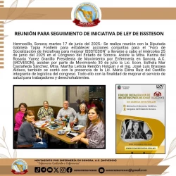 Diputada Gabriela Tapia encabeza reunión de seguimiento a la iniciativa de reforma a la Ley 38 de Isssteson