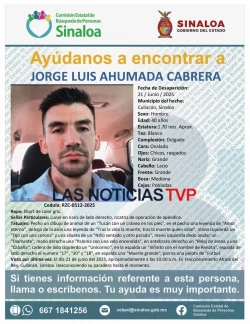 Buscan a Jorge Luis Ahumada Cabrera