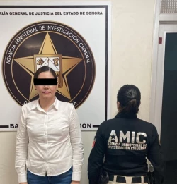 Fiscalía Sonora en colaboración con Fiscalía de Zacatecas captura a mujer buscada por el delito de fraude genérico