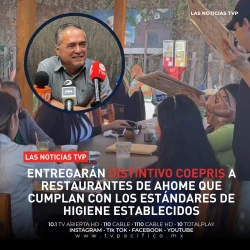 Entregarán distintivo COEPRIS a restaurantes de Ahome que cumplan con los estándares de higiene establecidos
