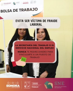 El Gobierno de Sonora alerta sobre fraudes laborales
