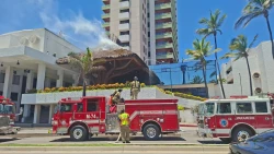 Se incendia palapa de reconocido hotel en la Zona Dorada de Mazatlán