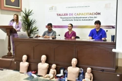 Congreso del Estado recibe capacitación sobre reanimación cardiopulmonar y uso del desfibrilador externo automático