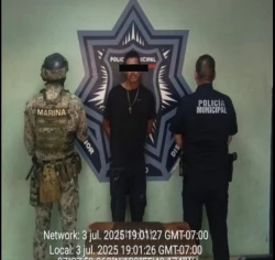 Detienen a sujeto con presunta droga durante operativo conjunto de SSPM y Marina