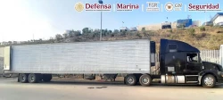 Fuerzas Armadas mpiden traslado de metanfetamina que era transportada en doble fondo en Baja California