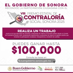 Invita Gobierno de Sonora a participar en convocatorias por la transparencia y contraloría social 2025