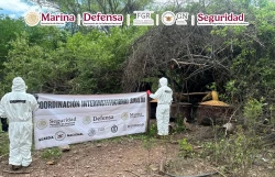 Fuerzas Armadas neutralizan laboratorio de drogas sintéticas en Culiacán