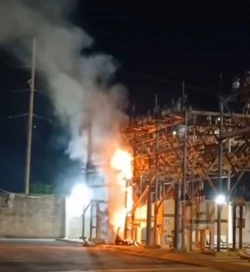 Se incendia subestación eléctrica de la CFE en Mazatlán
