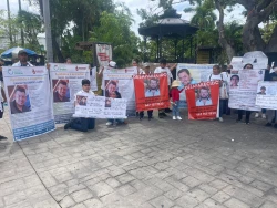 Familiares y amigos de personas desaparecidas en Mazatlán se manifestaron este viernes en Mazatlán