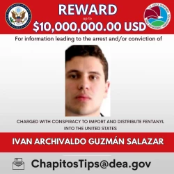 EU. ofrece 10 millones de dólares para capturar a Iván Archivaldo Guzmán