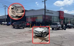 Cuantiosos daños materiales deja choque en el Centro de Los Mochis