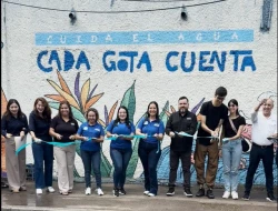 SUMA y JAPAC develan el mural “Cada Gota Cuenta”