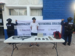 Detienen a hombre armado en Juntas de Humaya en Culiacán