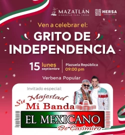 Mi Banda El Mexicano estará en el Grito de Independencia en Mazatlán
