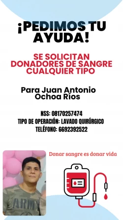 Solicitan apoyo económico y sangre para joven quemado en accidente en Mazatlán