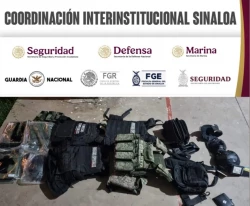 Grupo Interinstitucional asegura a 4 civiles con armas en Navolato