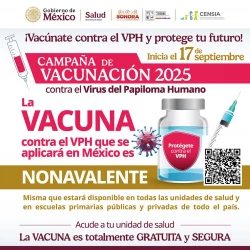 Inicia campaña de vacunación contra el VPH en Sonora