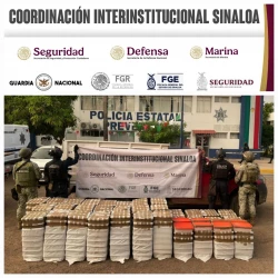 Durante un operativo de búsqueda, Grupo Interinstitucional localiza camioneta con presunta droga en Culiacán