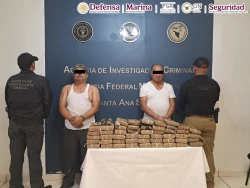 Fuerzas Armadas detienen a dos hombres con alrededor de 50 kilos de heroína en Sonora