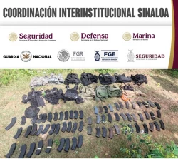 Tres abatidos, armamento, un artefacto explosivo y equipo táctico asegurados por el Grupo Interinstitucional en Culiacán