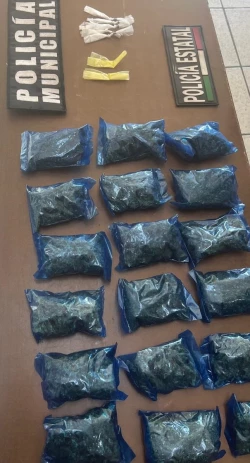 Detienen a dos en San Luis Río Colorado por posesión de narcótico durante operativo del Mando Único