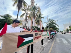 Jóvenes de Culiacán piden paz para Palestina